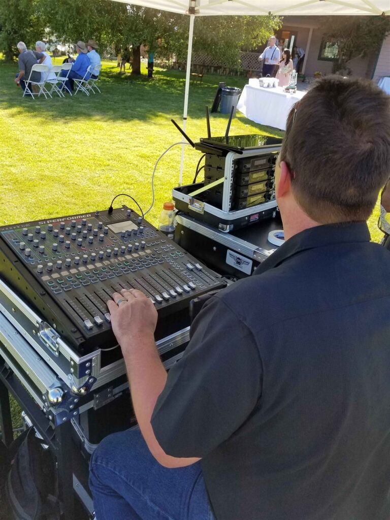 Mixing a live event from an outdoor front-of-house position